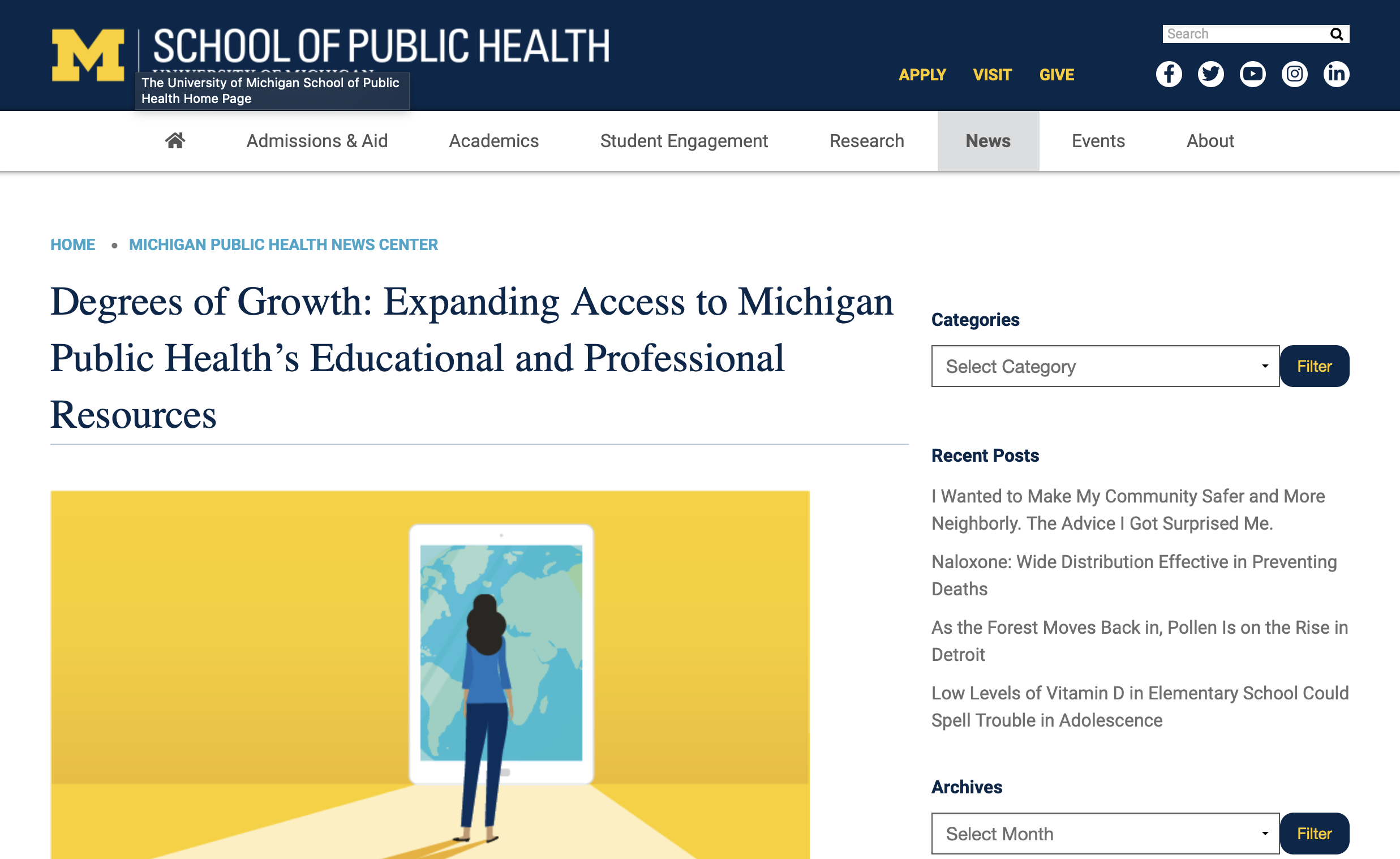 Degrees of Growth: Expanding Access to Michigan Public Health’s Educational and Professional Resources