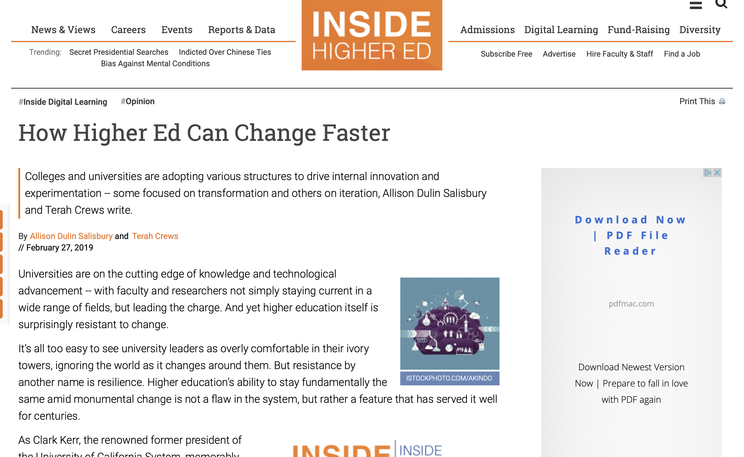 How Higher Ed Can Change Faster