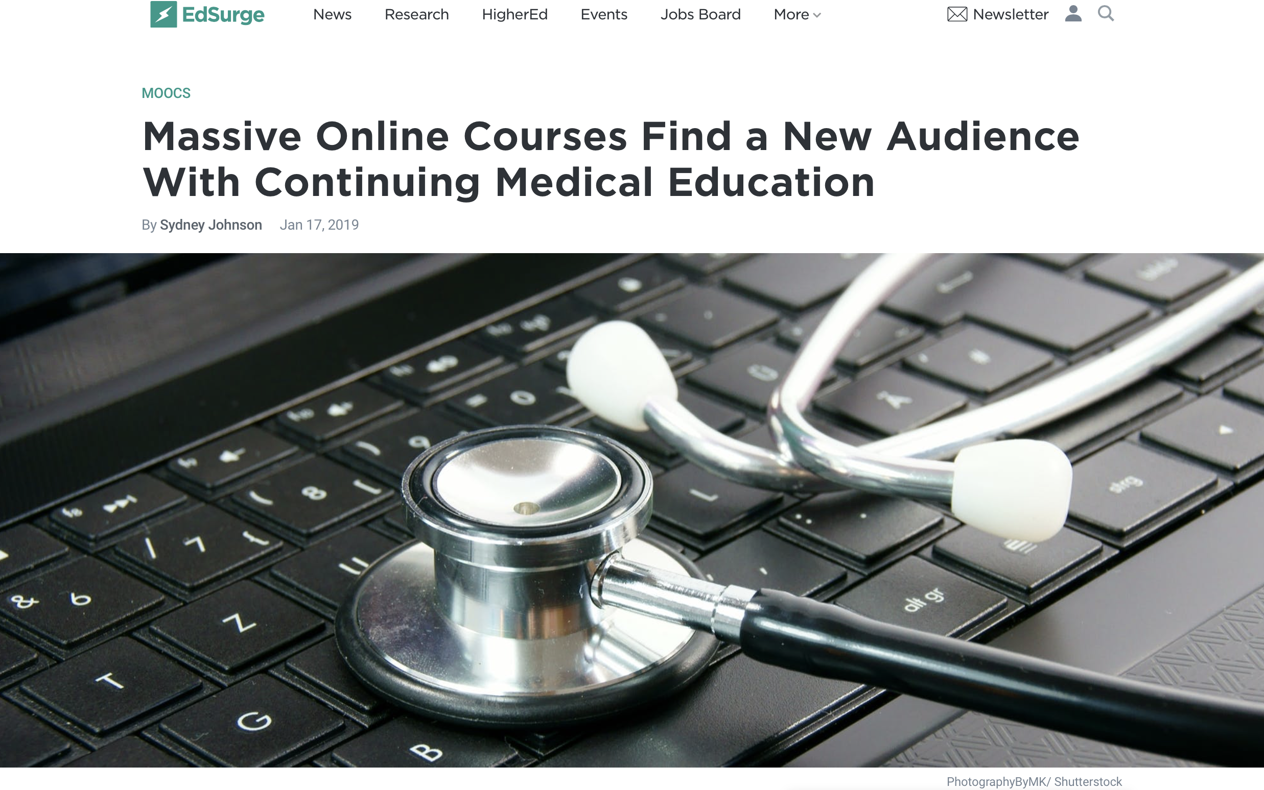 Massive Online Courses Find A New Audience With Continuing Medical Education