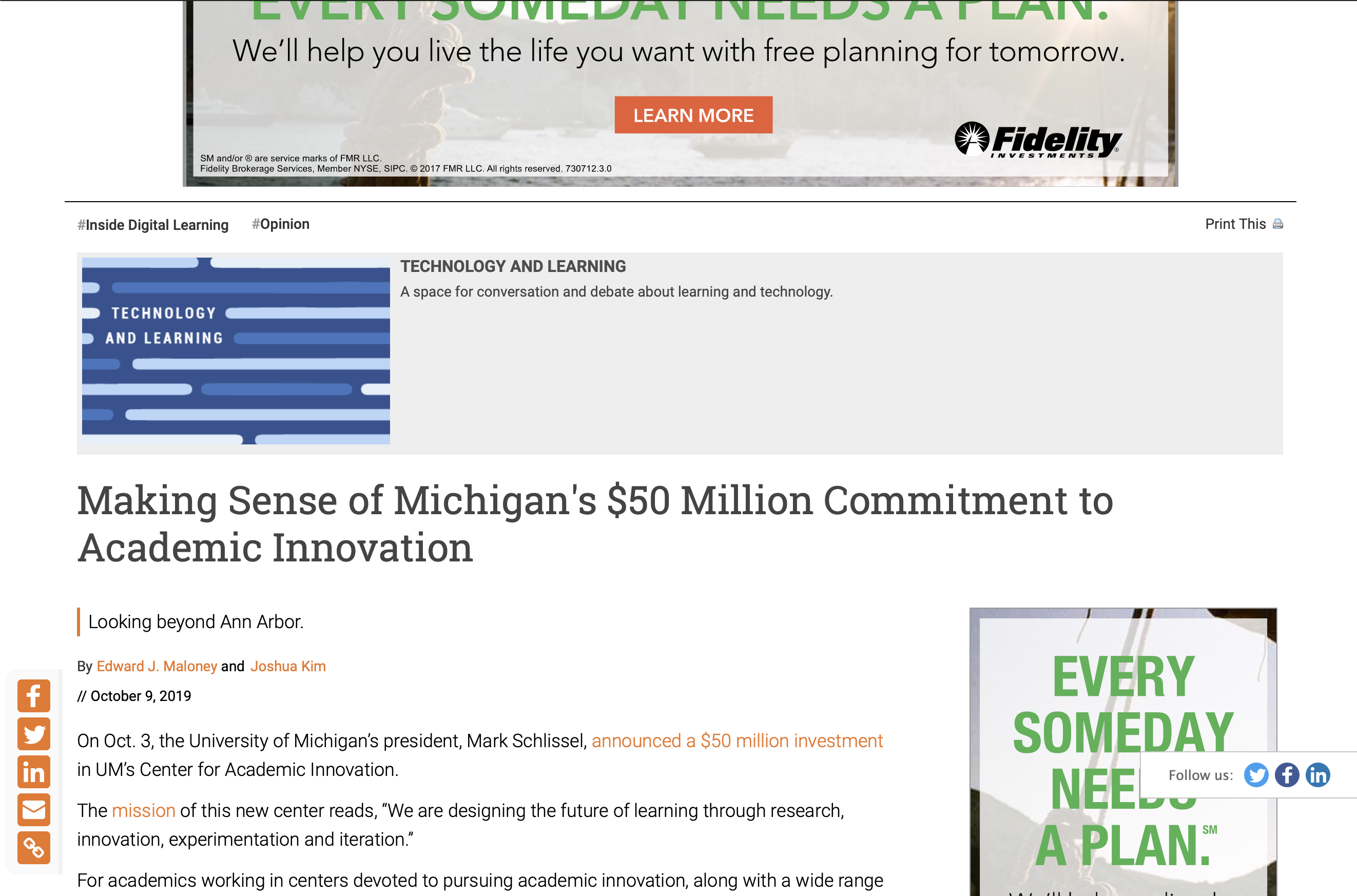 Making Sense of Michigan’s $50 Million Commitment to Academic Innovation