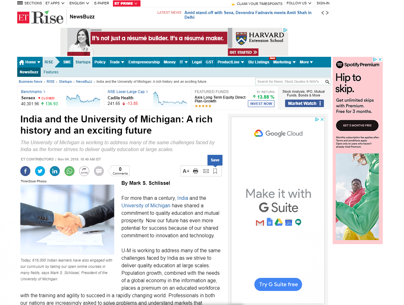 India and the University of Michigan: A Rich History and an Exciting Future