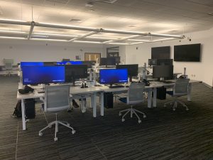 This is the Visualization Studio in the Duderstadt Center where students, faculty, and staff can create and explore XR content 24/7.