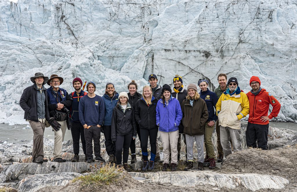 The 2019 Greenland Expedition in front of the Russell Glacier.