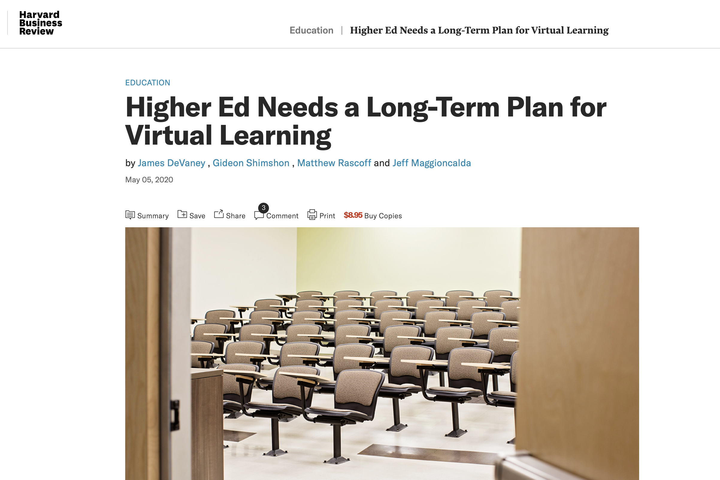 Higher Ed Needs a Long-Term Plan for Virtual Learning