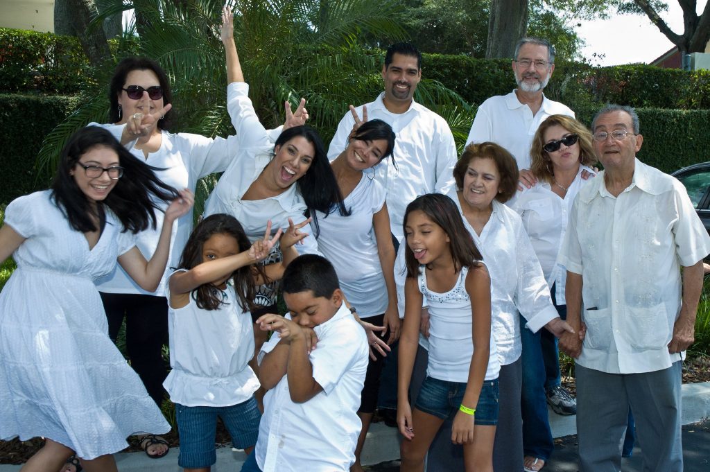 Priscilla Nuñez with her family