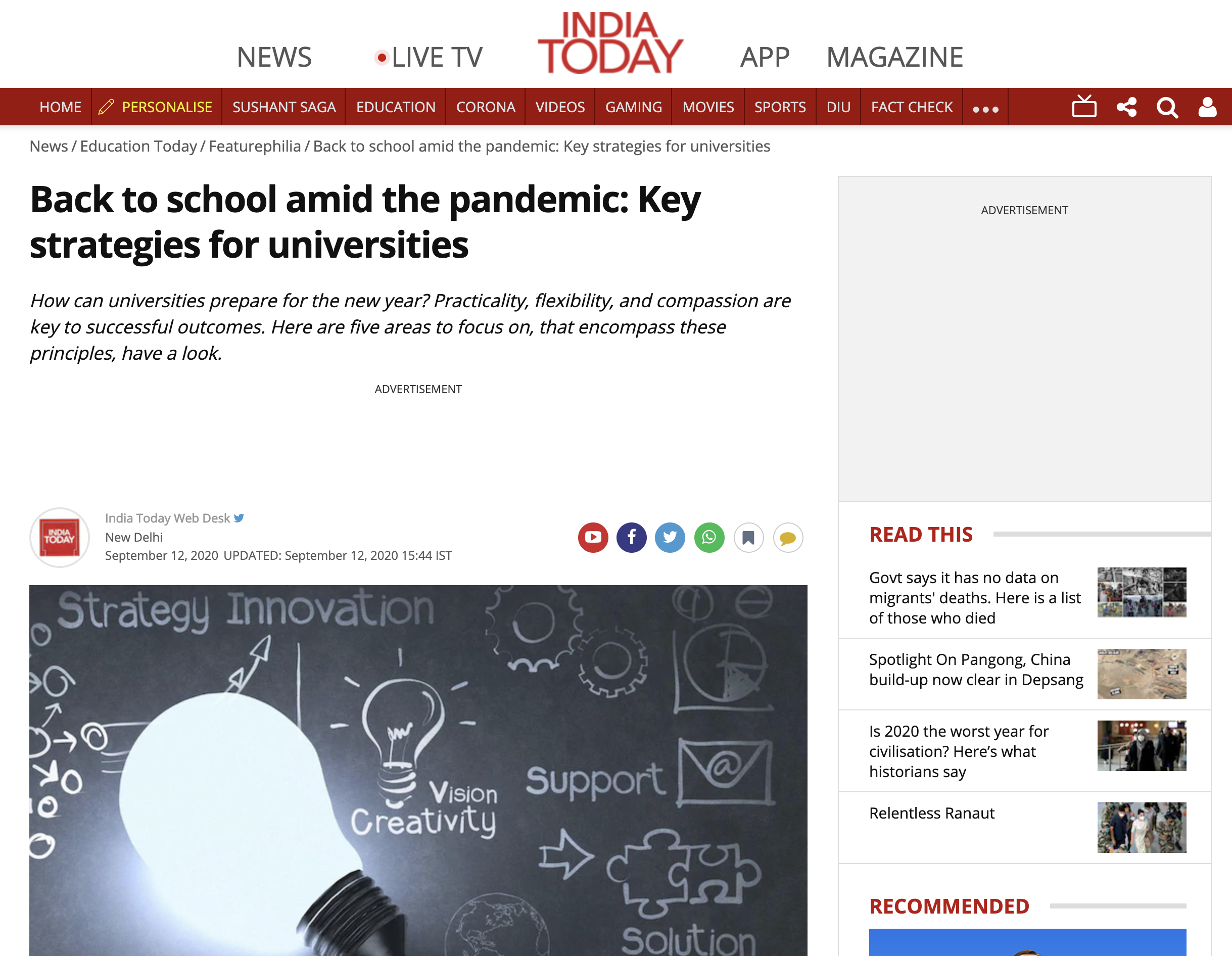 Back to school amid the pandemic: Key strategies for universities