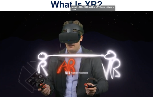 man in vr headset shown in vr interface 